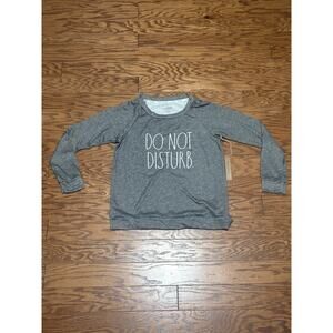 Rae Dunn Women's Gray Do Not Disturb. Long Sleeve Crew Neck Sweatshirt Sz L